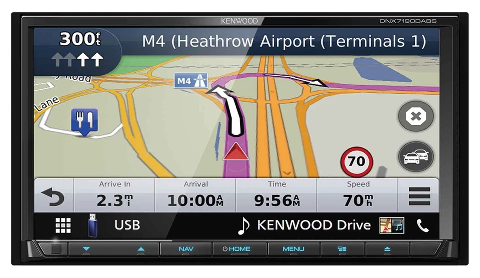 Kenwood Bluetooth USB 2DIN Lenkrad TMC DAB Navigation für VW T6 15-19 piano schw - Bild 4 von 4