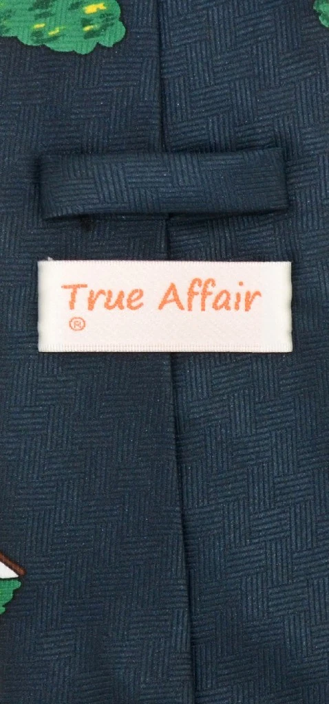 Golf Neck Tie featuring Golfer in Action on Golf Course