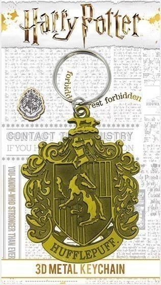 Gadget -D- Harry Potter: Pyramid - Hufflepuff Crest Metal (Keychain / Portachiav-image