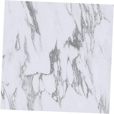 FP3329 Opaline Peel Stick Floor Tiles, White  Off-White