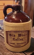 Vintage &ldquo; Old Wine Cellar &rdquo; 4/5 Quart from Amana, Iowa 52203, Pottery Jug FP