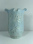 Vintage RED WING POTTERY Vase English Garden BLUE  #1182  7" Bottom Marked