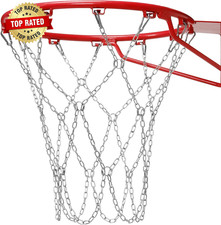 Basketball Net, Stainless Steel Braided Chain Heavy Duty, Standard Basketball Ne