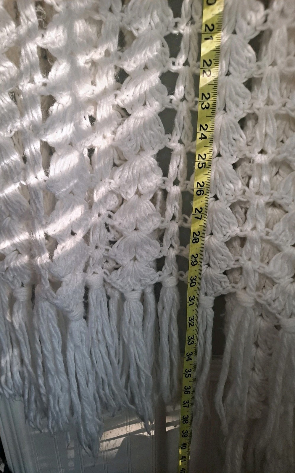 Vintage Handmade Collared Buttoned Crocheted Cape… - image 7