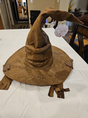 Talking Harry Potter Sorting Hat Wizard Hat Brown One Size Polyester Nwt