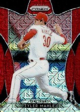 2019 Panini Prizm #258 Tyler Mahle Red Mojo Prizm #/299
