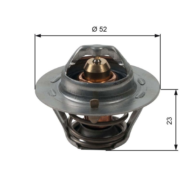 Thermostat without housing TH14088G1 GATES for FORD FORD USA ROVER TRIUMPH VW MG - Image 24