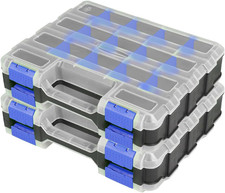 Small Parts Organizer Storage Case Double Side 34 Compartments Hardware Organiz