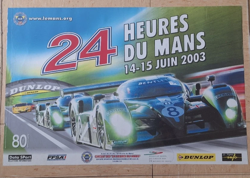 Affiche Originale 24 Heures Du Mans 1989 - Poster Moto ACO N°41