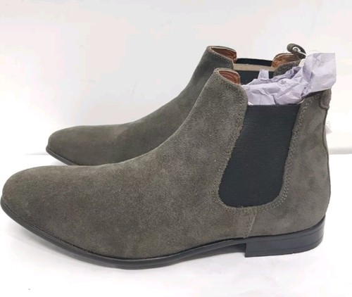 Fund. Herren Wildleder Leder Chelsea Boots Grau Größe EU 39 REF BRS
