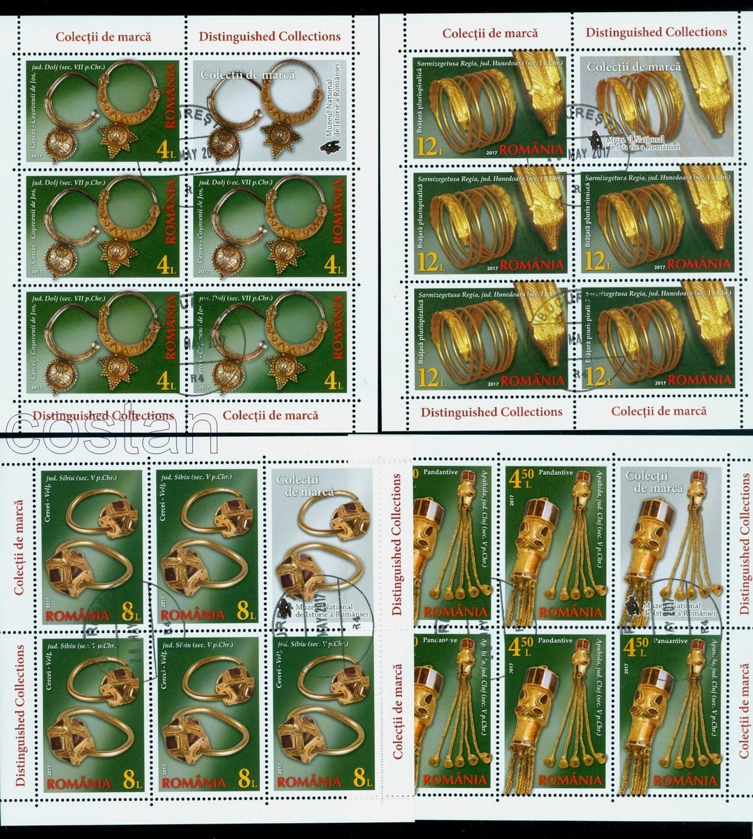 2017 GOLD Jewelry,Earrings,Bell pendant,Snake,History Museum