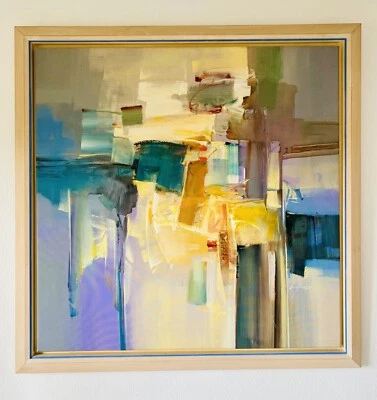 Tableau peinture signé Wilfred Lang N°4 - moderne - abstrait - grand format - Photo 1/2
