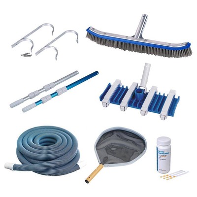 Blue Wave Pool Cleaning Durable In-Ground Maintenance Kit W/ Aluminum Hanger