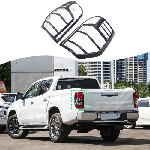 ABS Matte Black Tail Lamps Lights Cover For Mitsubishi L200 Triton 2019-2023 - Picture 2 of 9