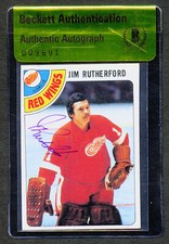 Jim Rutherford #74 signed autograph auto 1978-79 Topps Hockey Card BAS Authentic
