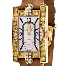 Harry Winston Avenue C Yellow & White Diamond Ladies Wristwatch Ref. 310LQG