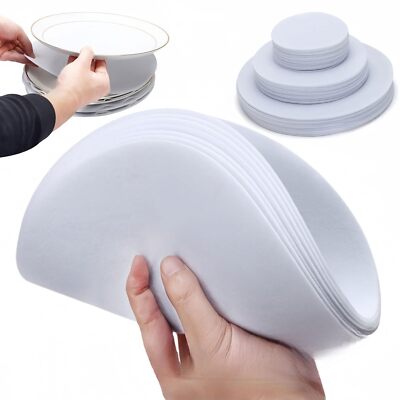 Dinnerware Protection Pads Plate Separators Storage Reusable Felt Cloth Cushi...