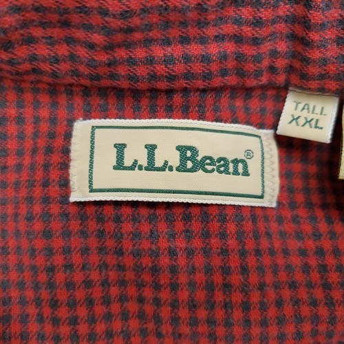 LL Bean Shirt Mens XXL Tall Denim Flannel Lined Shacket Made in USA - Picture 7 of 11
