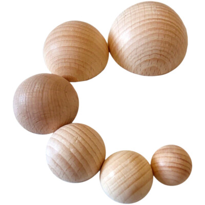 Holz-Halbkugel aus Buchenholz Ø 20-25-30-35-40 oder 50 mm