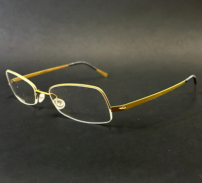 Lindberg Brillenfassungen 3001 Col.60 Amber Gelb Katzenauge Halbrand 49-16-135