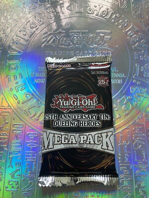 yugioh 25th anniversary tin cards YuGiOh!: Pack 'Dueling Heroes' *FACTORY SEALED* (1st Ed) or its exponentially increasing destructive power will tear a hole in space YuGiOh 25th Anniversary Dueling Heroes