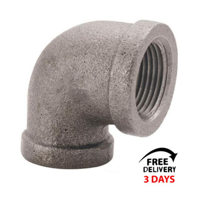 3/4'' BLACK MALLEABLE IRON PIPE THREADED 90°ELBOW FITTINGS PLUMBING LOT OF(12)