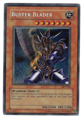 YUGIOH - BUSTER BLADER - BOOSTER PACK TINS - SECRET RARE - GOOD - BPT-008