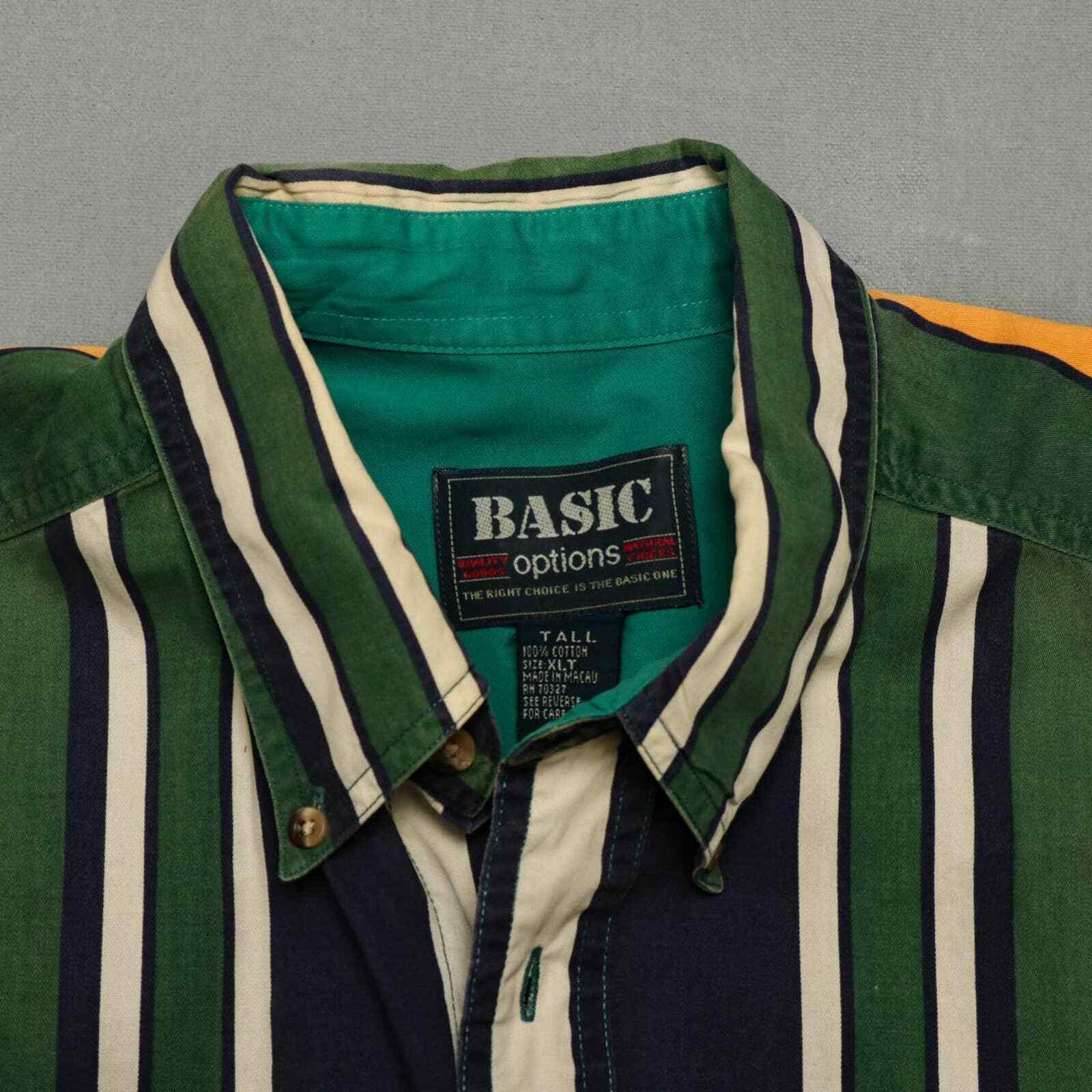 Basic Options Big and Tall Striped Button Down - image 2