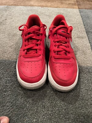 NO BOX Nike Air Force Shoes Youth Size DJ4617-600 Red White Grey