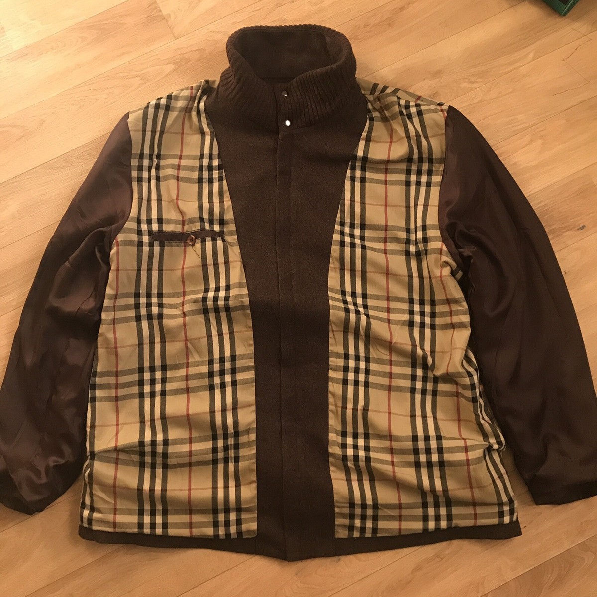 BURBERRY LONDON Jacket coat nova Check Winter overcoat wool