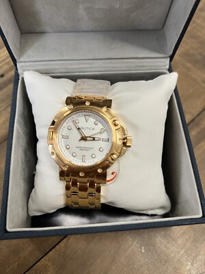 New NAUTICA NST 800 Women's Watch Yellow Gold           