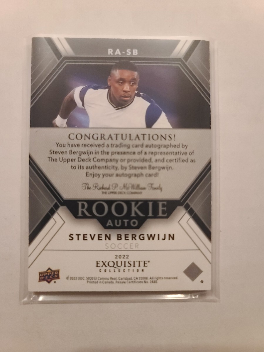 2022 UD Goodwin Champions Exquisite Collection Steven Bergwijn RC