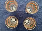 Greenbrier International Fiesta Striped Tumblers 16oz Set of 4 EUC — photo 4