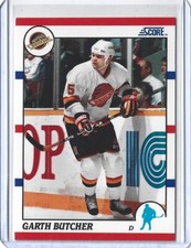 1990-91 Score Hockey NHL Bobby Garth Butcher Vancouver Canucks #18 Trading Card+