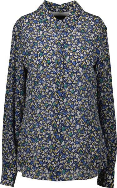 Neu ! Max Mara Weekend Damen Bluse Langarm Gelb-Mix Gr. 36-image