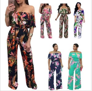 floral short sleeve jumpsuit