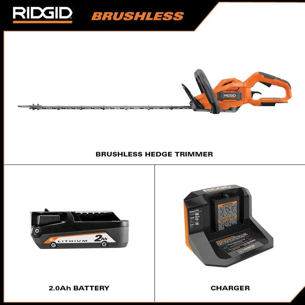 Ridgid battery 2024 hedge trimmer