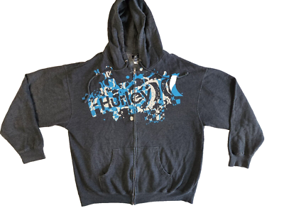 Vintage Hurley 90s Y2K Skateboard GRAFFITI Graphic Hoodie