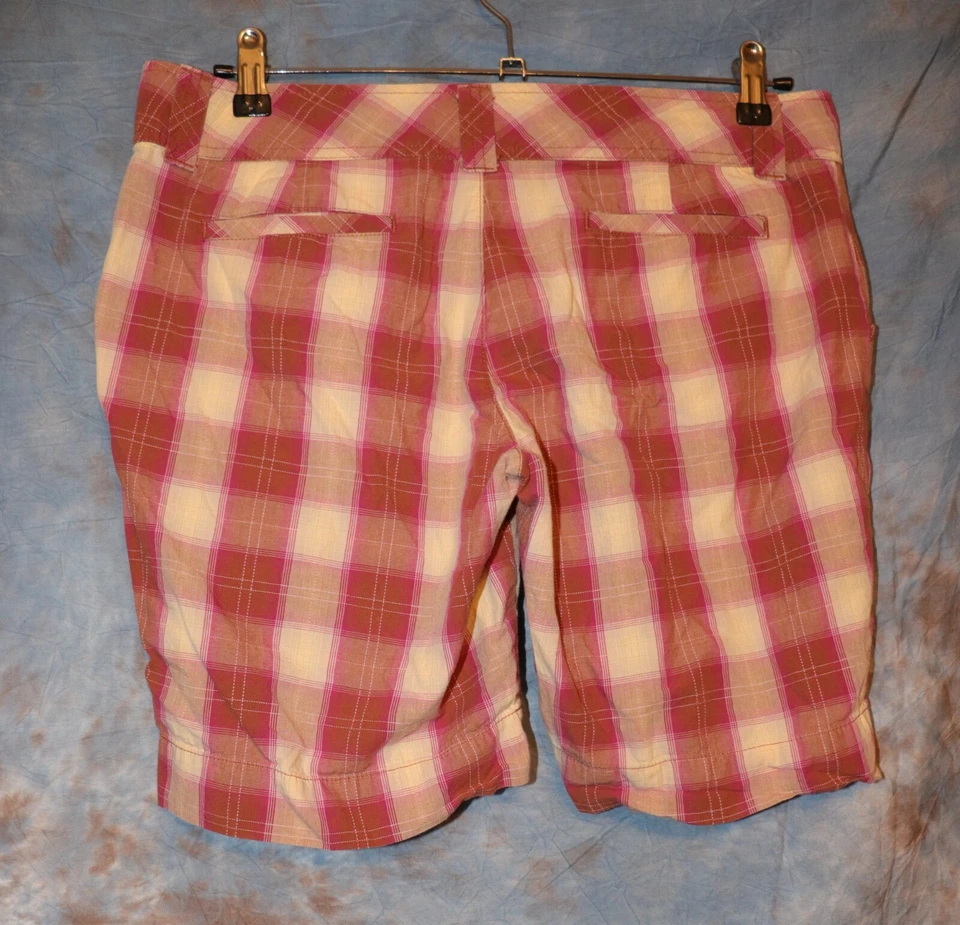 Pantalones Cortos Junior Mujer Rosa Marrón A Cuadros SO Frente Plano Talla 11 muy buenos Foto 4 de 4