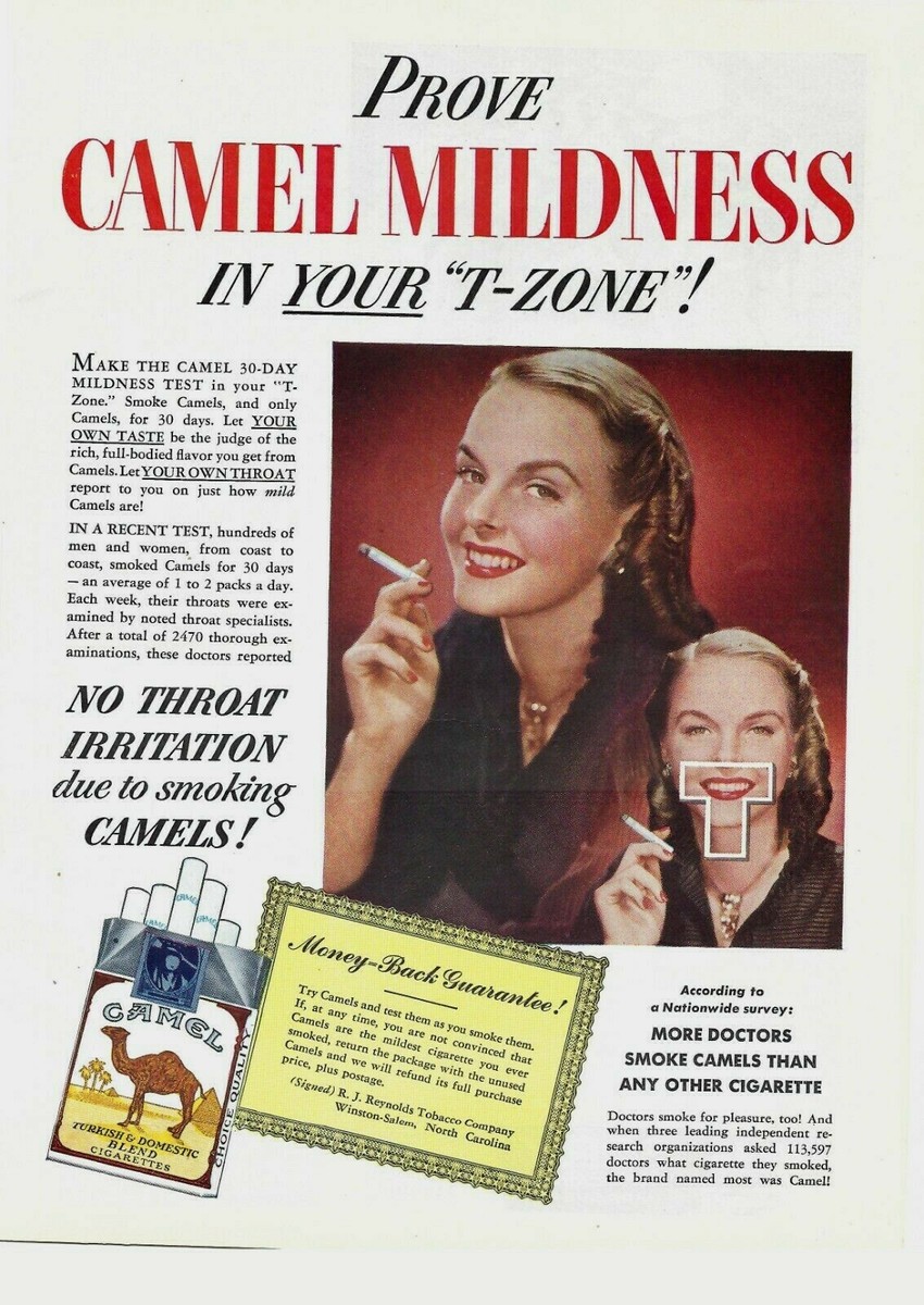 1949 CAMEL CIGARETTES Vintage Magazine Print Ad
