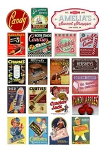 1:87 HO scale model candy store signs 