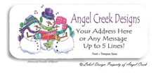 Classic Snowmen Trio Caroling Snowman Christmas Holiday Return Address Labels