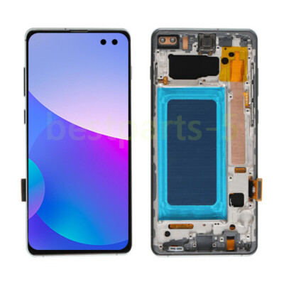 For Samsung Galaxy S10+ Plus G975 LCD Display Screen Replacement Green Frame