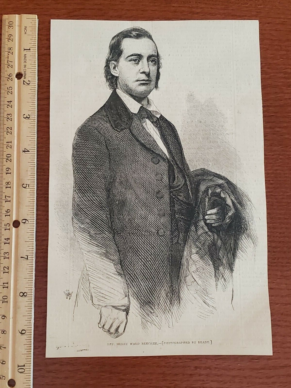 Harper's Weekly 1858 Sketch Print REV HENRY WARD BEECHER