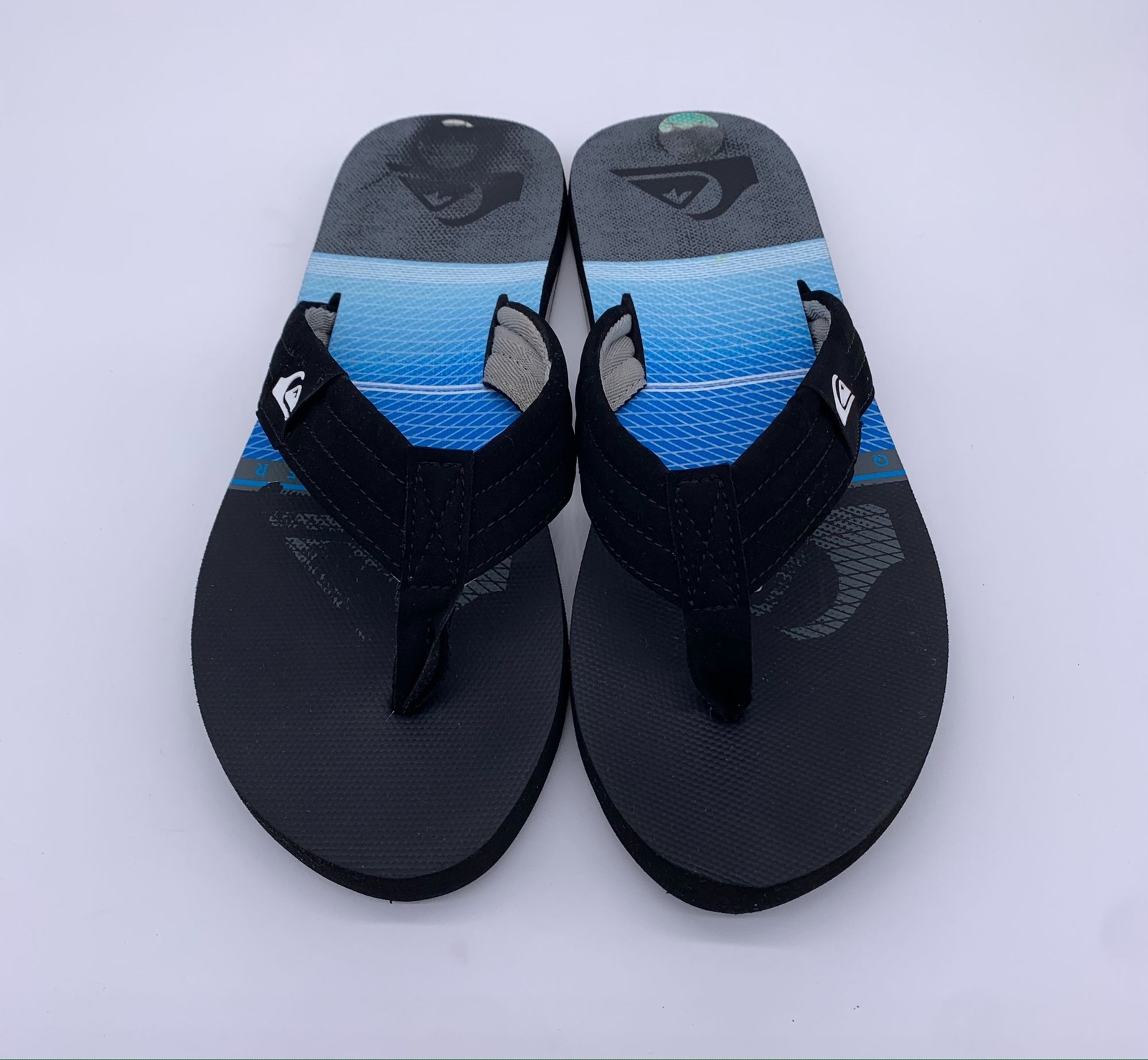 Quiksilver Men's Black/Blue Molokai Thong Sandals Flip Flops Size 11.5/12  Summer | eBay