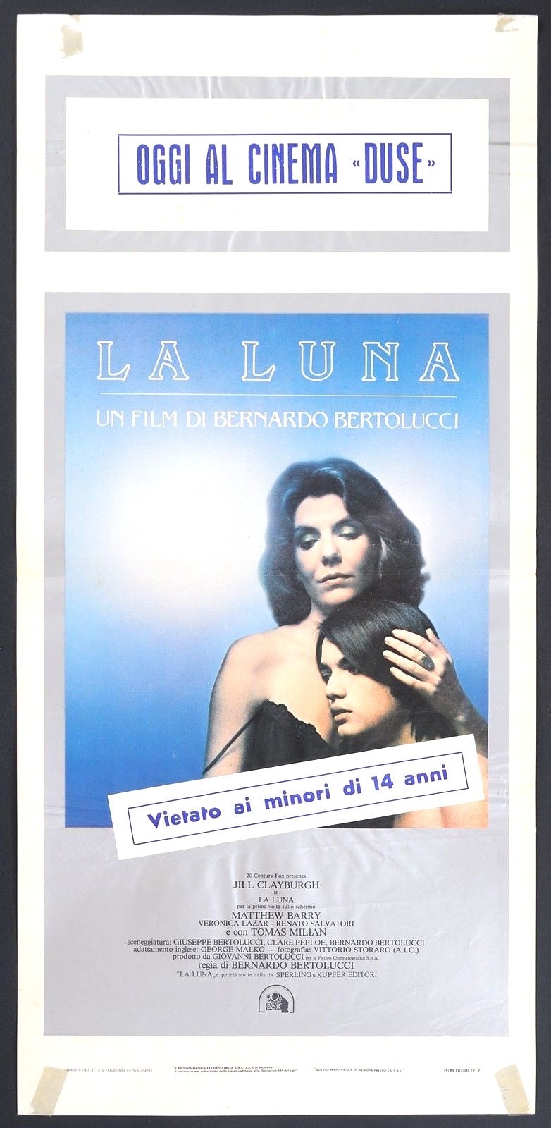 Locandina originale film La luna (1979) - Regia di Bernardo Bertolucci