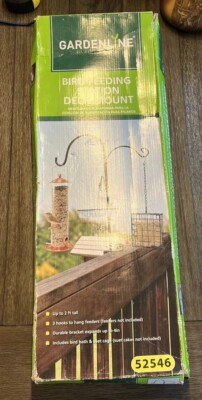 #ad Gardenline Bird Feeding Station Black Yard 4 Tier Hanging Decorative Hook New $18.00