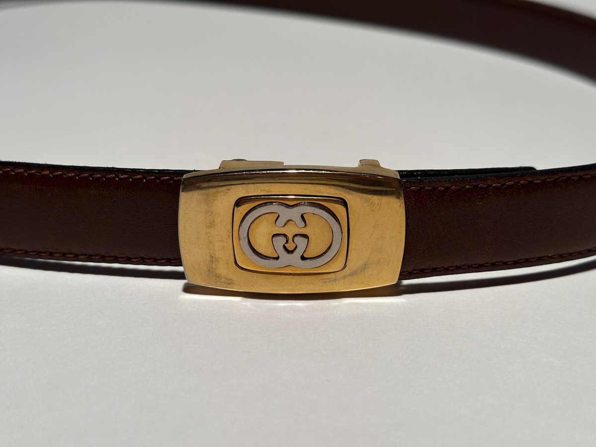 Vintage authentic gucci adjustable belt Authentic Gucci Web Green/Red Canvas Silver Interlocking G  main image 2