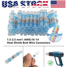 1000pcs Solder Seal Sleeve Heat Shrink Butt Wire Connectors Terminals Waterproof