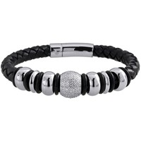 Diamond Beaded Ball Bracelet Arctica Mens Leather Strand Stainless Steel 1.80 Ct on sale Diamond Beaded Ball Bracelet Arctica Mens Leather Strand Stainless Steel 1.80 Ct on sale